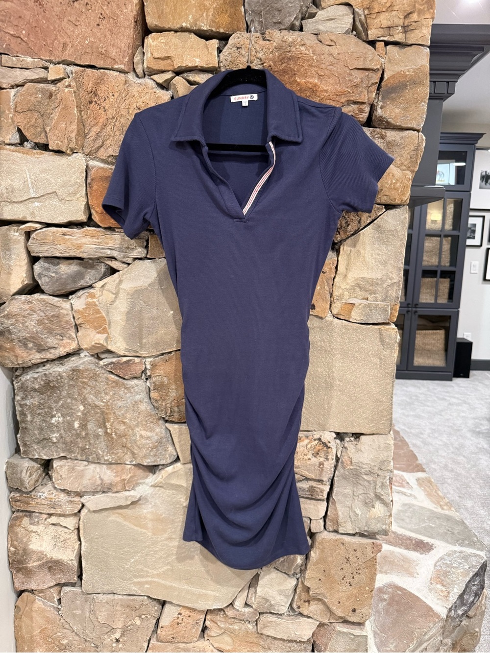 Sundry Navy Polo Mini Dress